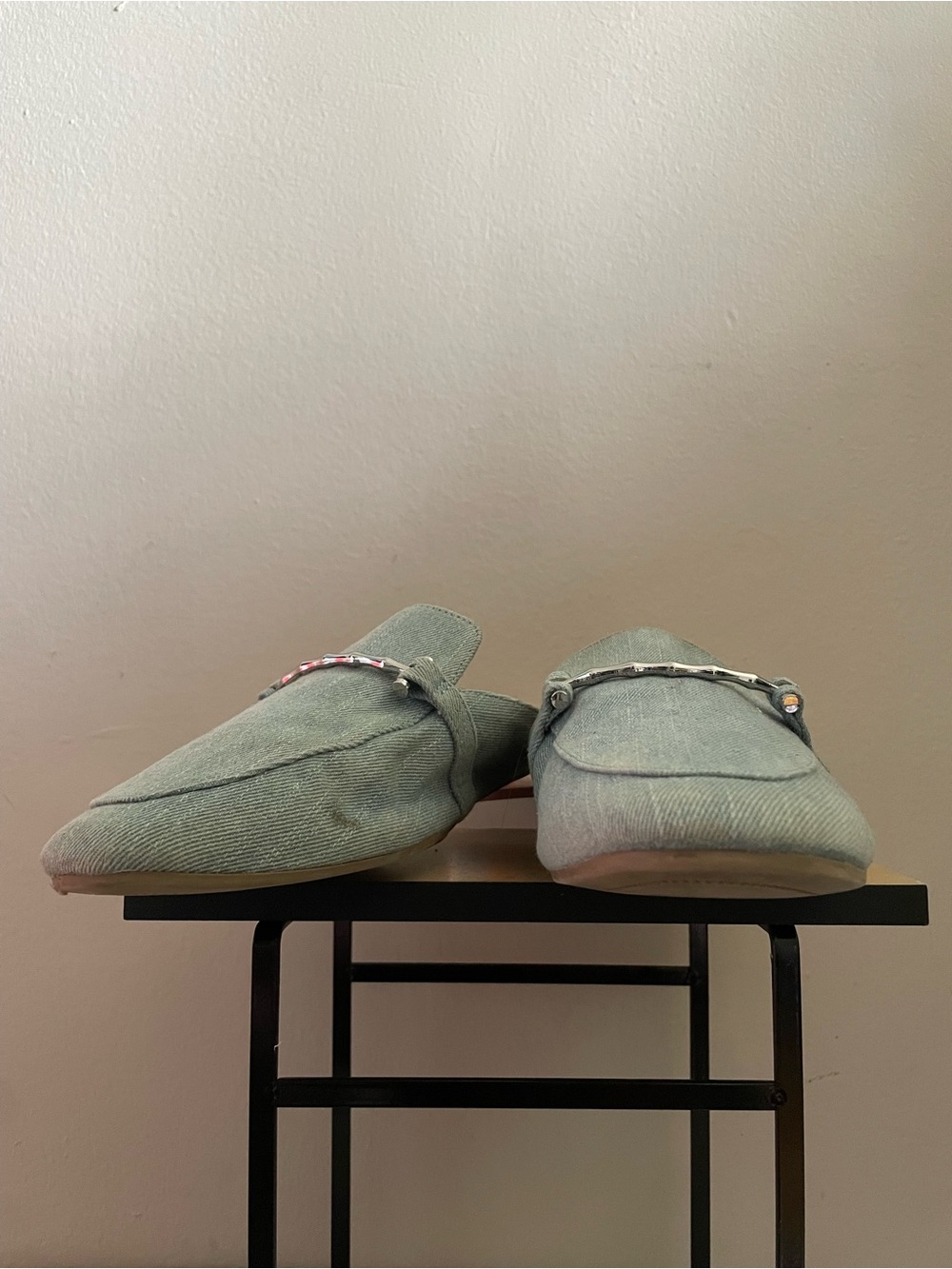 Call It Spring Pale Blue Denim Slip-on Mules – Size 10 *Flaw - Picture 4 of 15